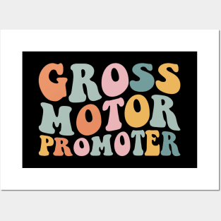 Gross Motor Promoter Retro Doctor Physical Therapist Pediatric PT Therapist Assistant PTA Posters and Art